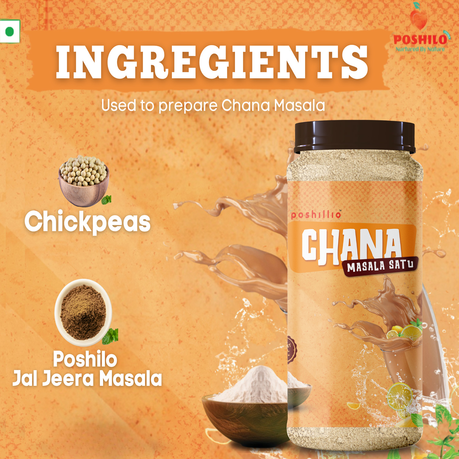 Poshilo Chana Masala Satu 750gm